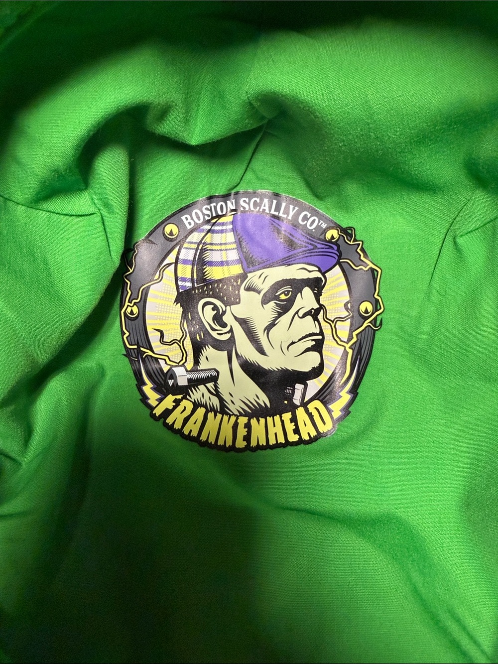 Frankenhead Boston Scally Men's Plaid Newsboy Cap with Purple Front Panel - Picture 3 of 6